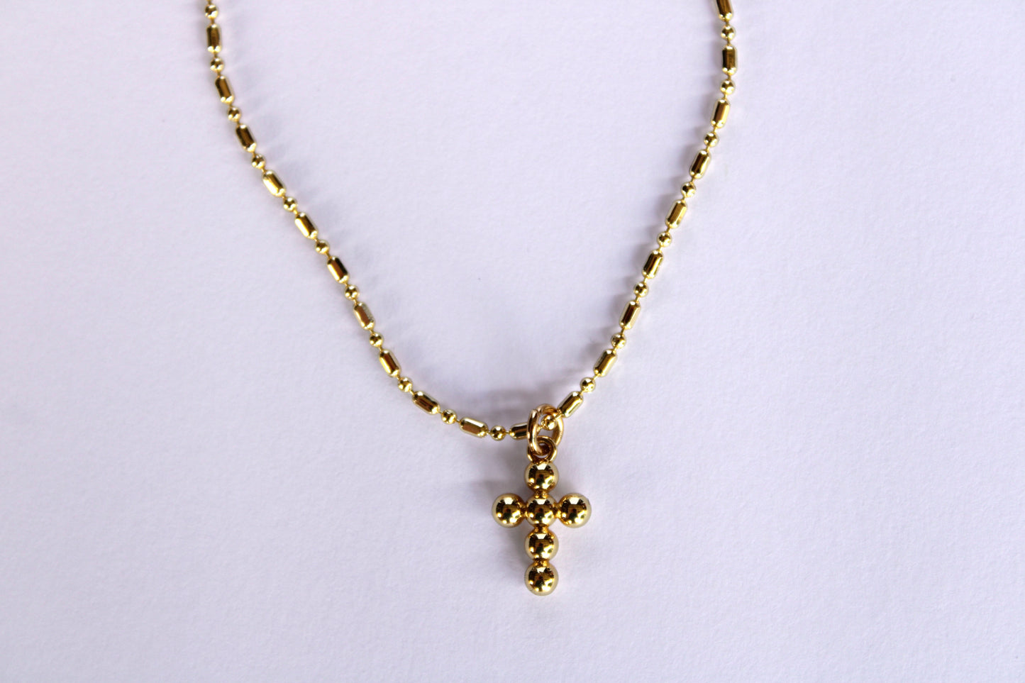 Bubble Cross Necklace