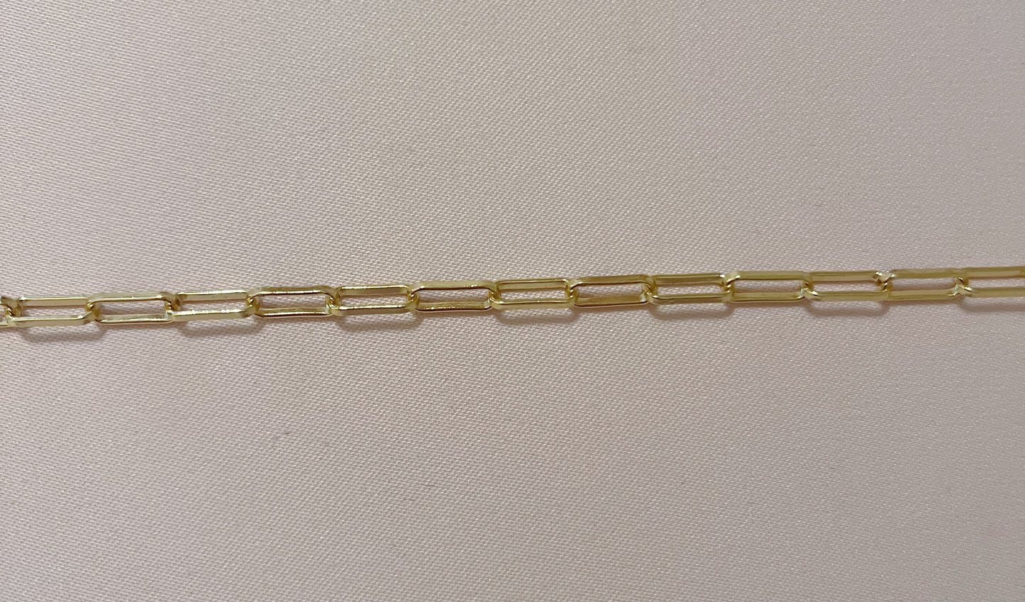 Gold paper clip chain