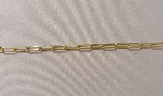 Gold paper clip chain