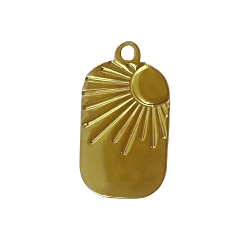 Gold sun charm