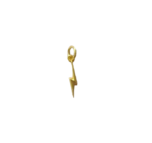 Gold lightning bolt charm