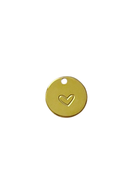 Round heart charm