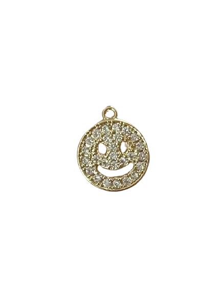 Diamond covered smiley charm