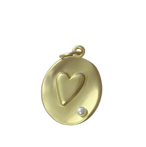 Pearl heart charm