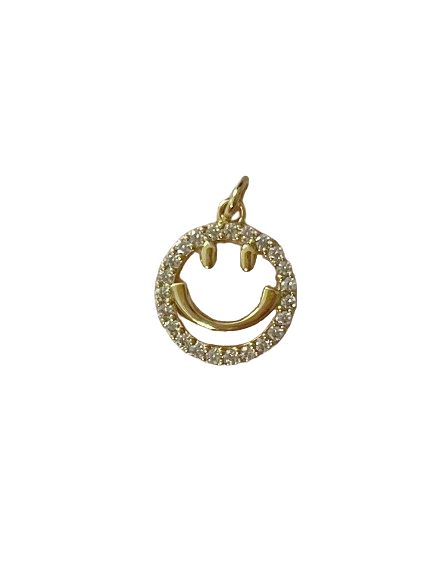 Diamond smiley charm