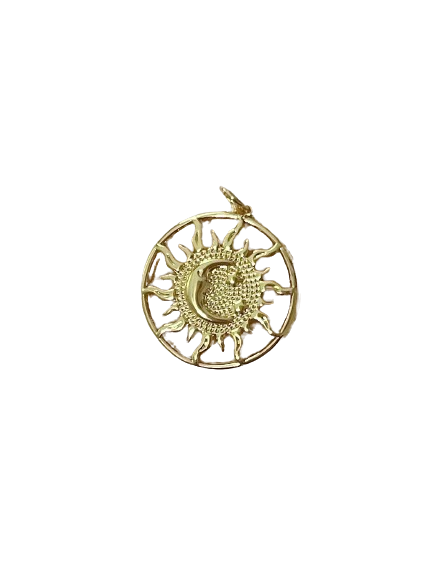 Round sun charm