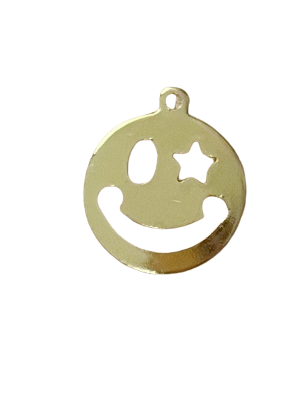 Smiley star eye charm