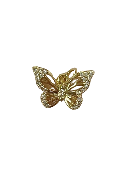 Diamond butterfly charm