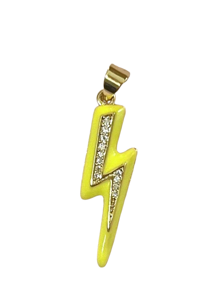 Yellow lightning bolt charm