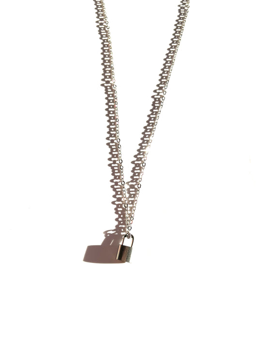 Stainless Steel Lock Necklace